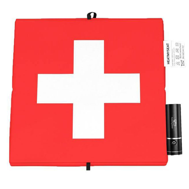 Le coussin chauffant du stade avec le drapeau suisse - Articles de fanshop suisses